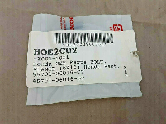 NEW Honda 95701-06016-07 Bolt Flange (6X16)
