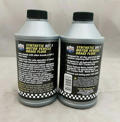 Lucas Oil 10825 DOT 3 Synthetic Brake Fluid 12 Oz (QTY 2)