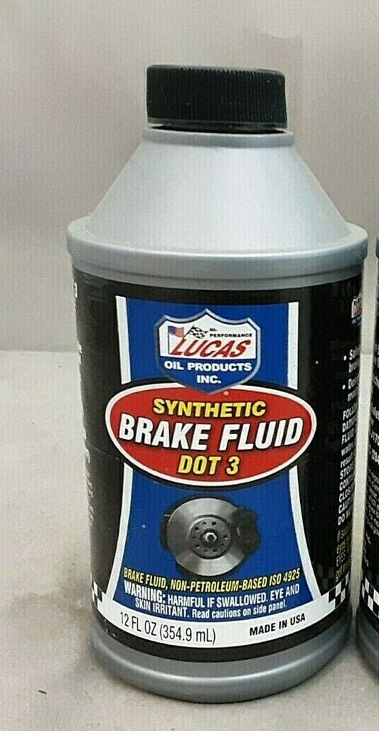 Lucas Oil 10825 DOT 3 Synthetic Brake Fluid 12 Oz (QTY 2)