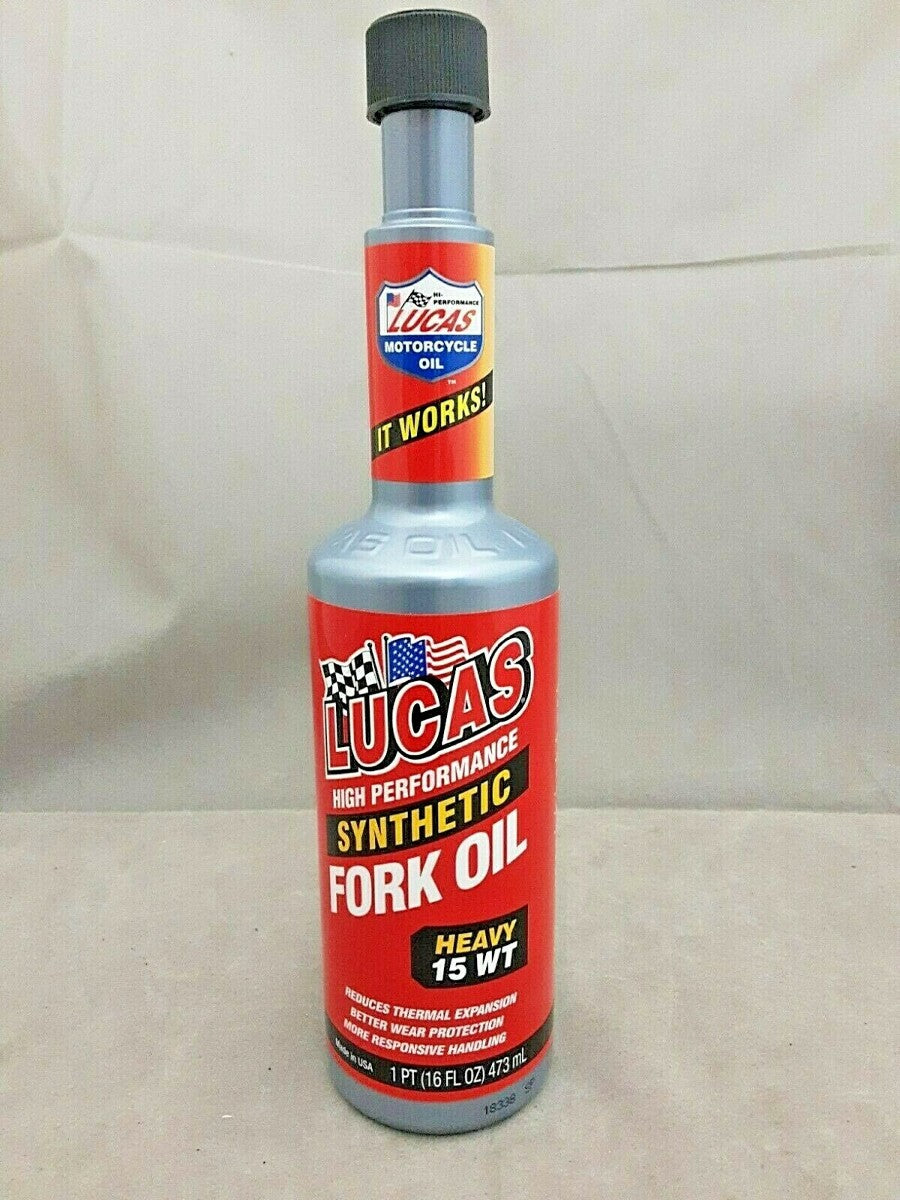 LUCAS SYNTHETIC FORK OIL HEAVY 15WT 16OZ