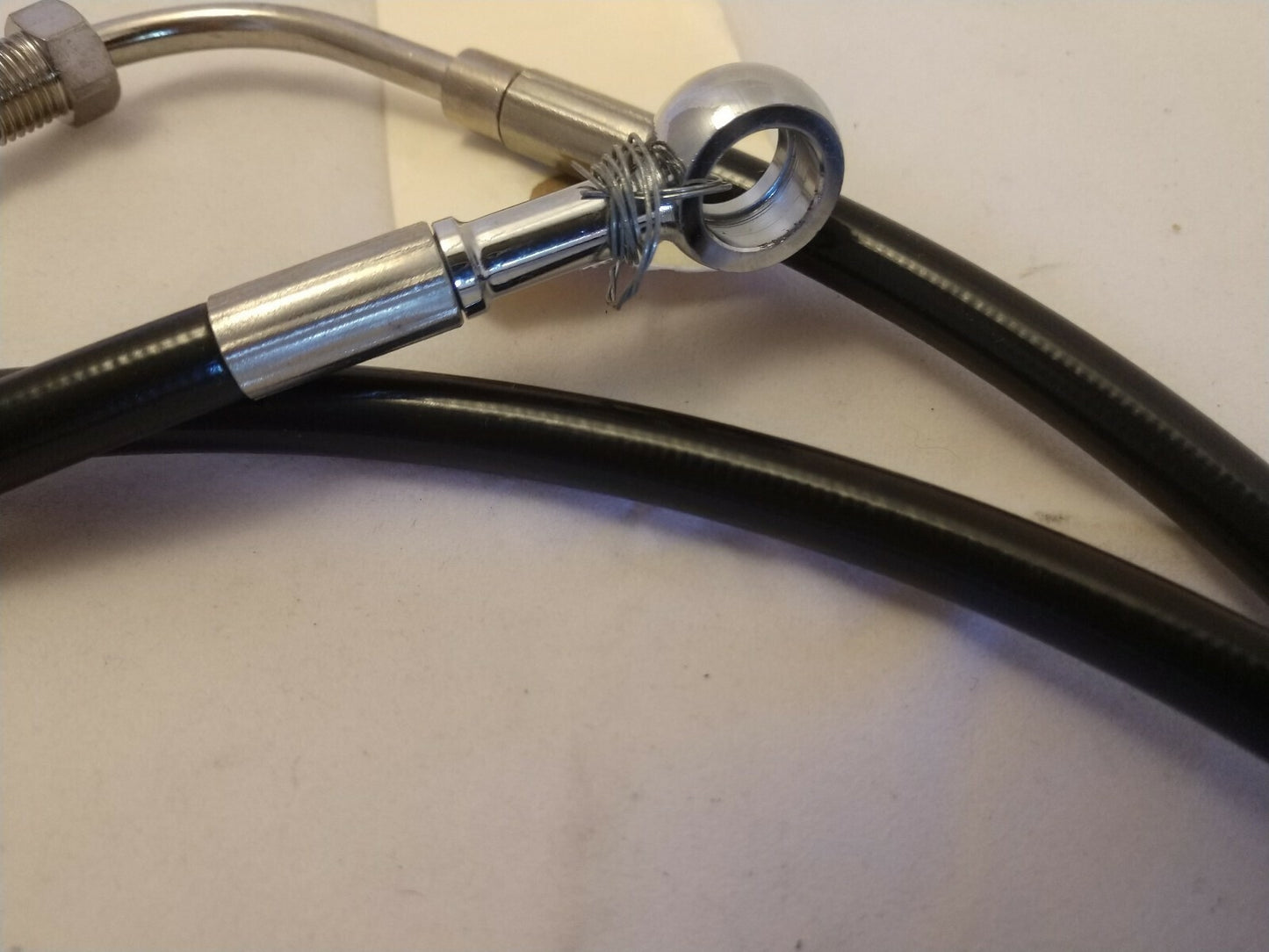 NEW LA Choppers FLTR ABS Brake Line 12"-14" Ape Black / Stainless / LA-8050B13B