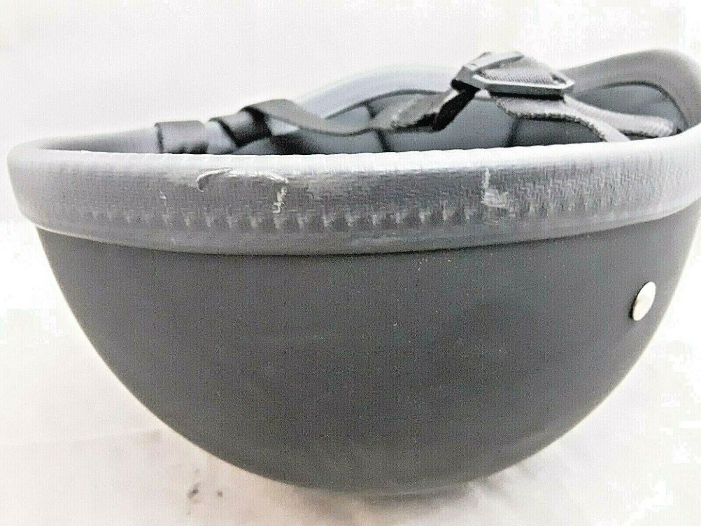NON DOT DAYTONA HELMET MATTE BLACK Y STRAP RETENTION HELMET - SMALL
