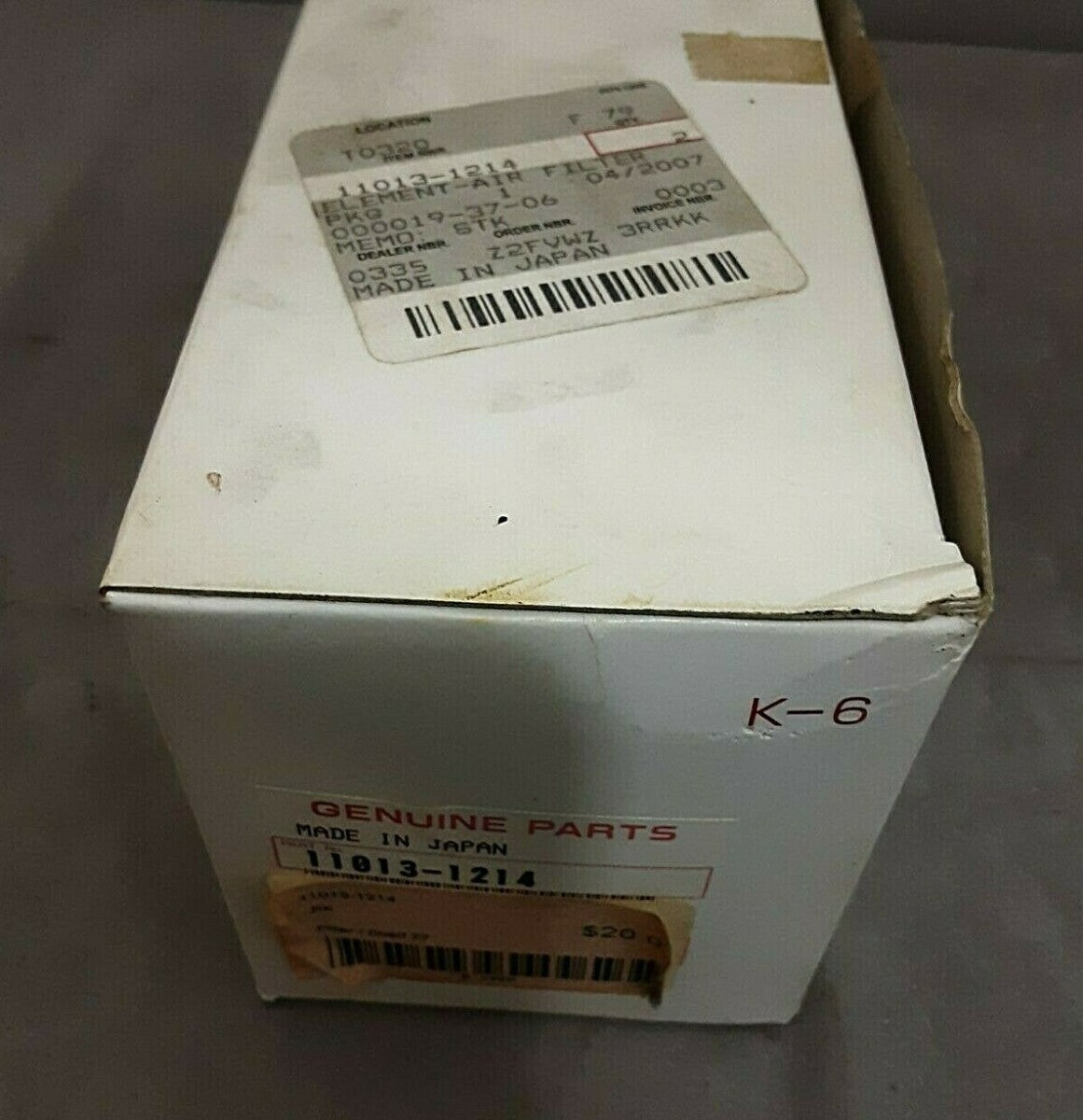 OEM Kawasaki 11013-1214 AIR FILTER ELEMENT NOS Original Packaging