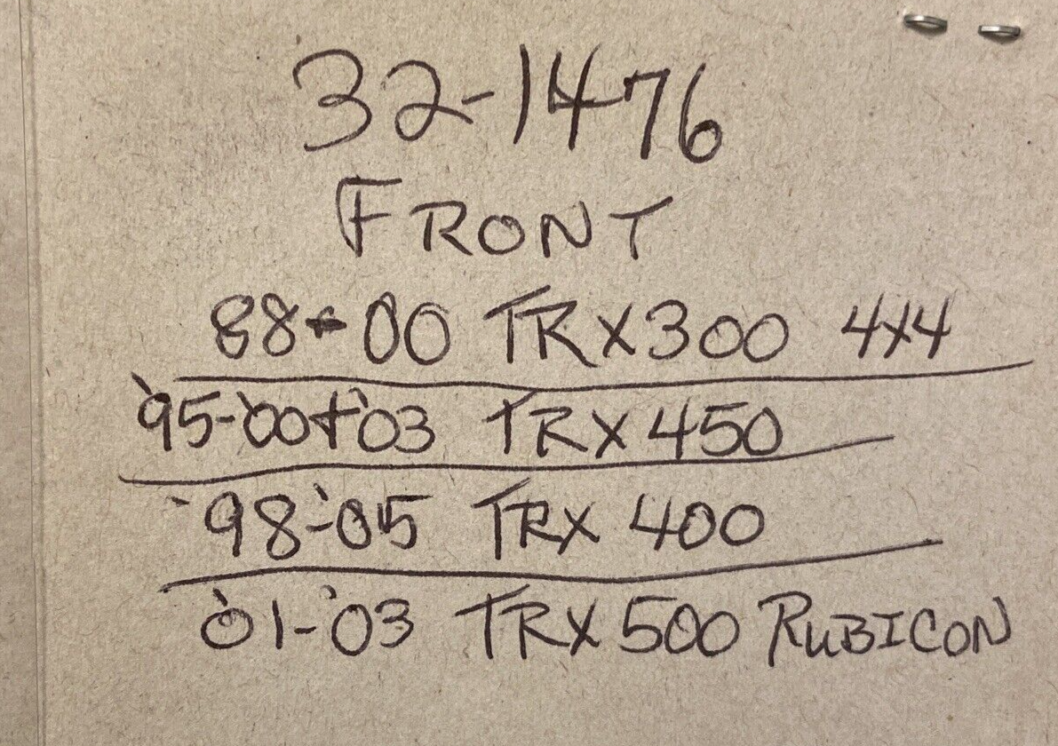 K&L Master Cylinder Rebuild Kit 32-1476 Honda Front TRX300 4X4 TRX450 TRX500