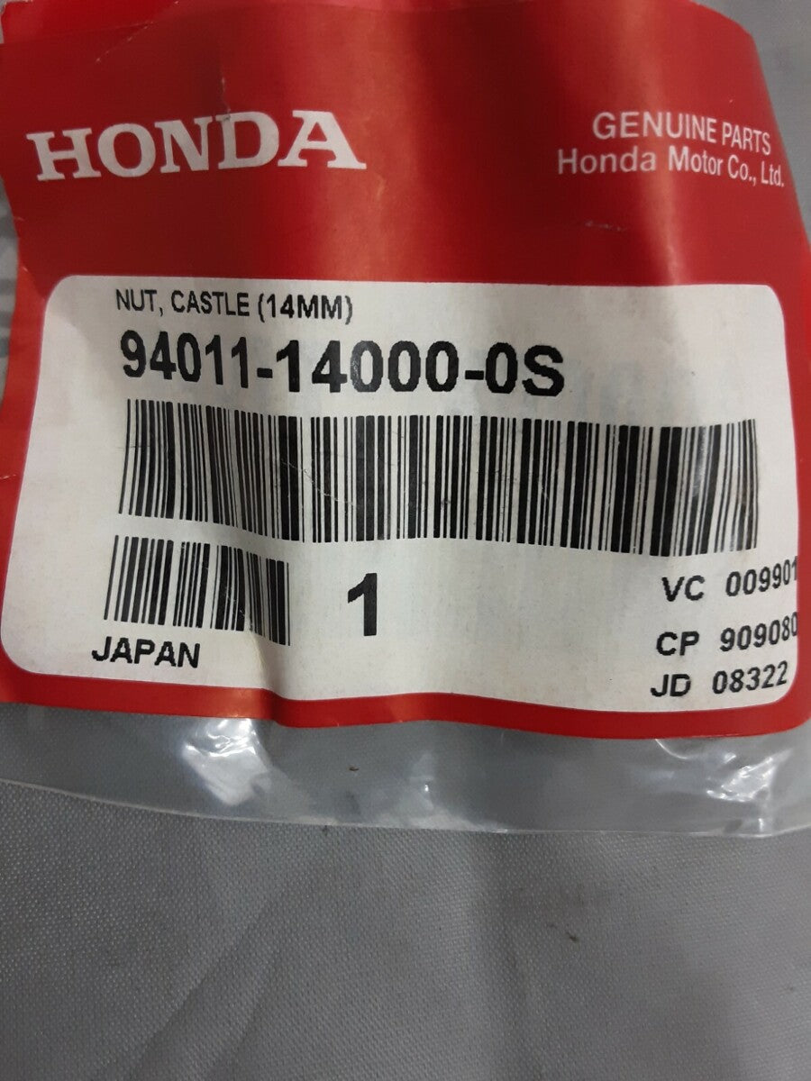NEW GENUINE HONDA 94011-14000-0S NUT, CASTLE (14MM) FourTrax TRX250 TRX200 TRX70