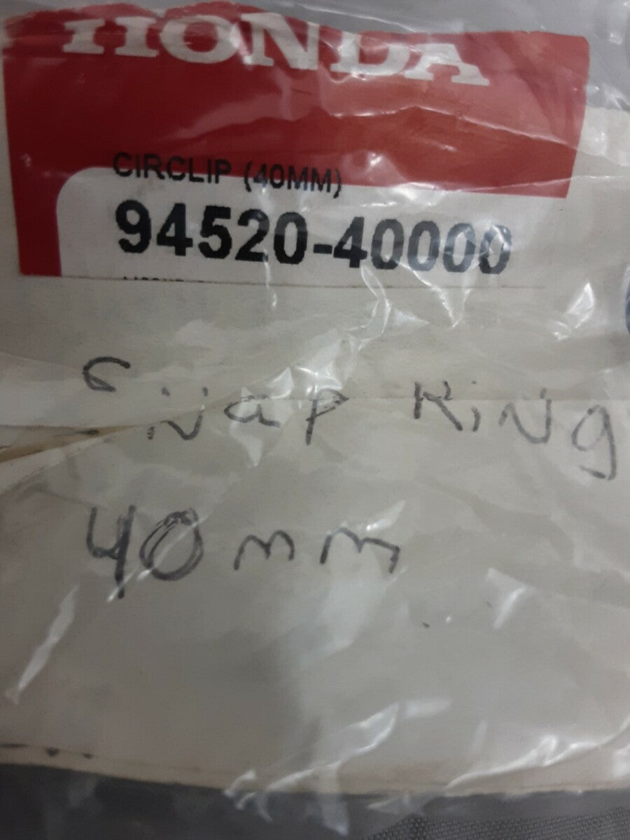 NEW GENUINE HONDA 94520-40000 CIRCLIP (INNER) (40MM) TRX250 TRX90