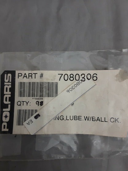 NEW GENUINE POLARIS 7080306 FITTING,LUBE.W/BALL CK. 9 pack Scrambler W857027