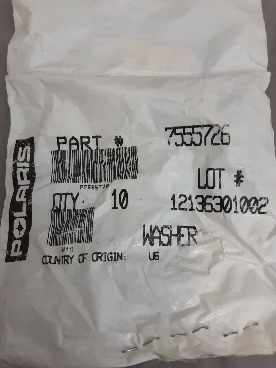 NEW GENUINE POLARIS 7555726 WASHER 10 PACK Cyclone W877828 Trail Boss W877527