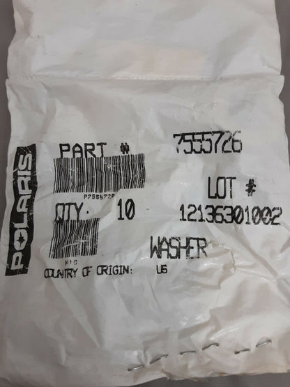 NEW GENUINE POLARIS 7555726 WASHER 10 PACK Cyclone W877828 Trail Boss W877527
