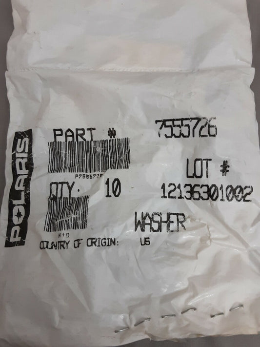NEW GENUINE POLARIS 7555726 WASHER 10 PACK Cyclone W877828 Trail Boss W877527