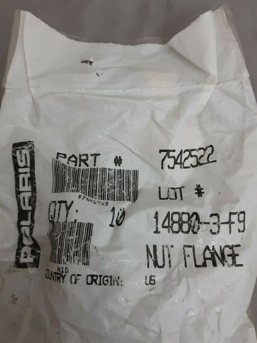 NEW GENUINE POLARIS 7542522 NUT, FLANGE (10 PCS) Scrambler W867027