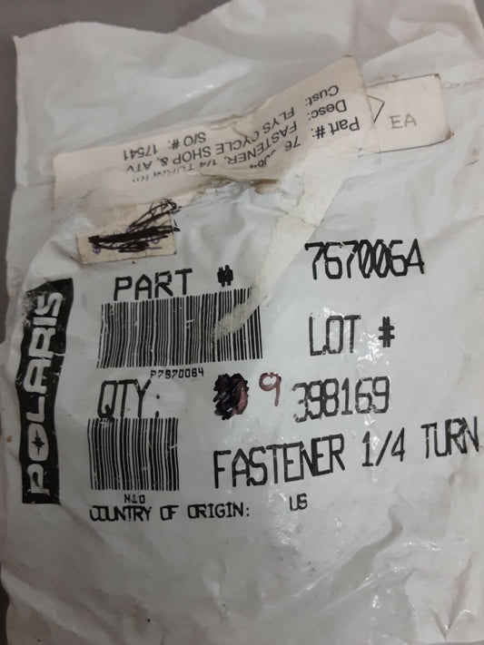 NEW GENUINE POLARIS 7670064 FASTENER, 1/4 TURN (9 PCS) Trail Boss 350L