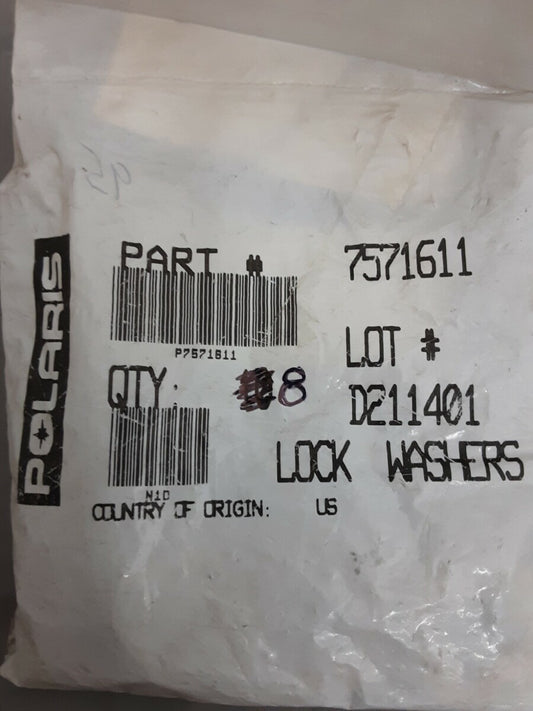 NEW GENUINE POLARIS 7571611 WASHER-LOCK (8 PCS) Trail Boss W878027