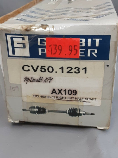 NEW GAMBIT POWER AX109 HONDA 42250-HN0-A02 SHAFT, R. FOURTRAX FOREMAN TRX450