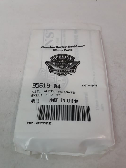 NEW HARLEY DAVIDSON Skull Wheel Weight Kit 1/2oz Ref# 95619-04