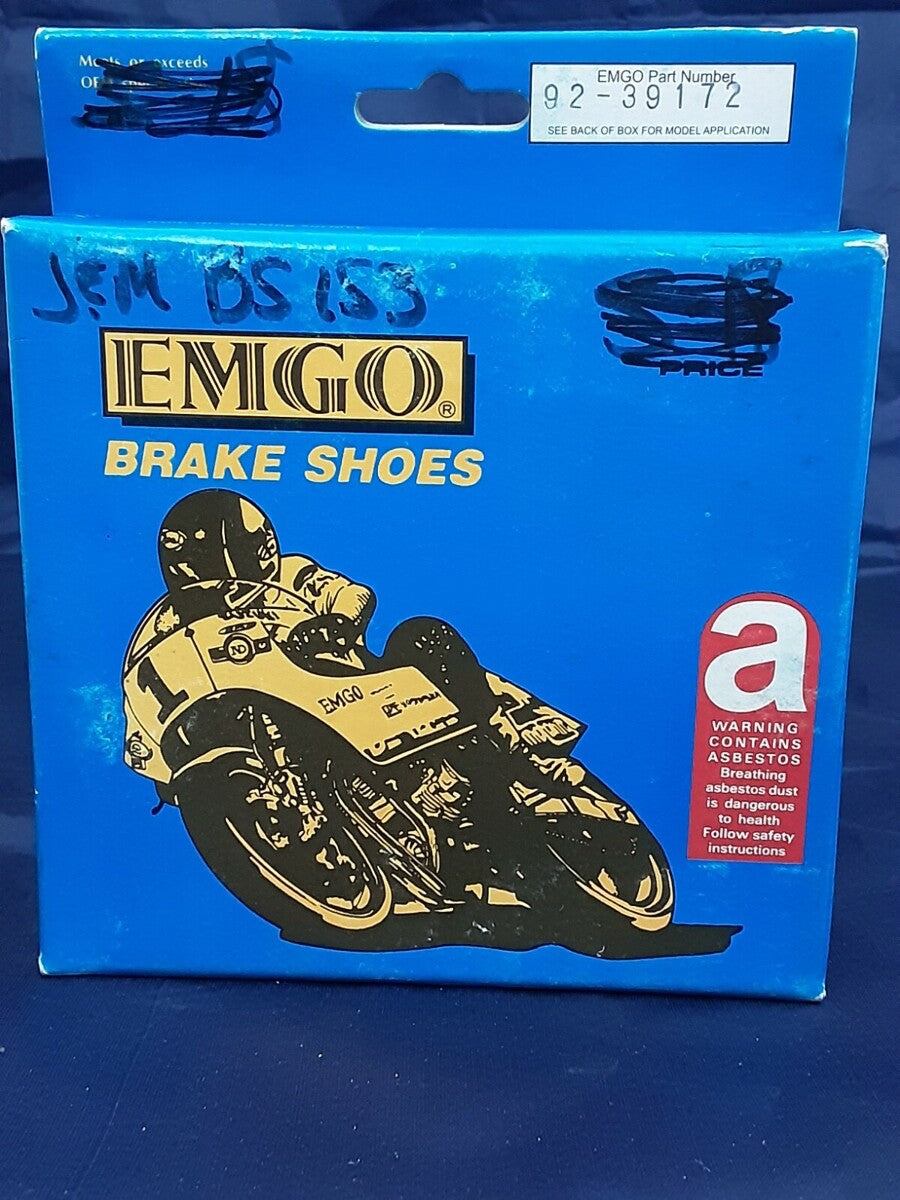NEW EMGO FRONT BRAKE SHOES 92-39172 HONDA TRX350 86-87