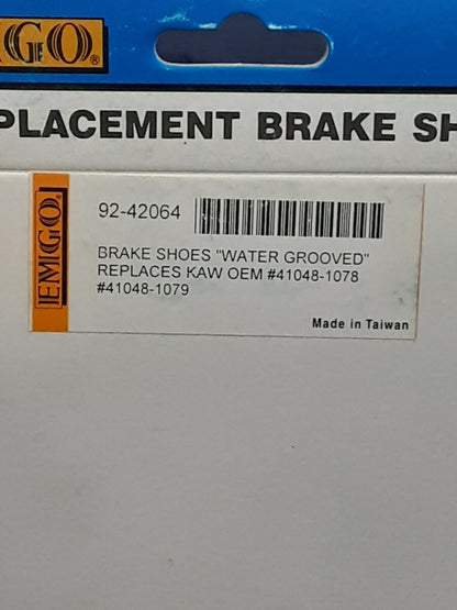 NEW EMGO REAR BRAKE SHOES 92-42064 KAWASAKI Mule KAF540 KAF620 KAF450