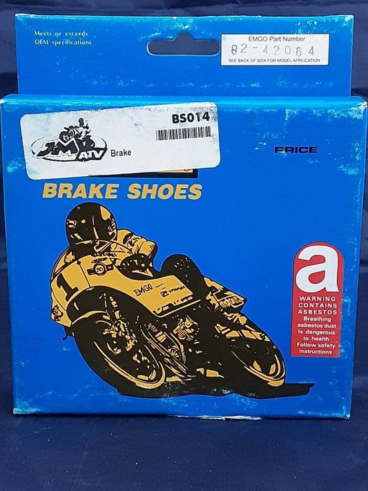 NEW EMGO REAR BRAKE SHOES 92-42064 KAWASAKI Mule KAF540 KAF620 KAF450