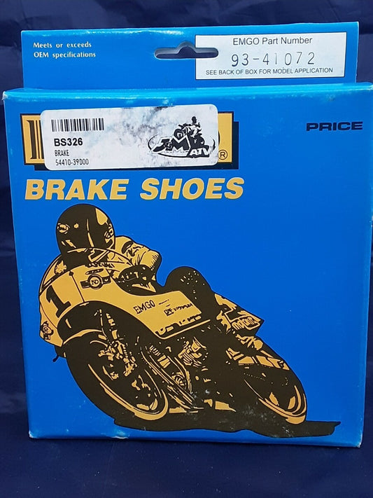 NEW EMGO FRONT BRAKE SHOES 93-41072 SUZUKI KINGQUAD LT-F4WDX LT-F300F