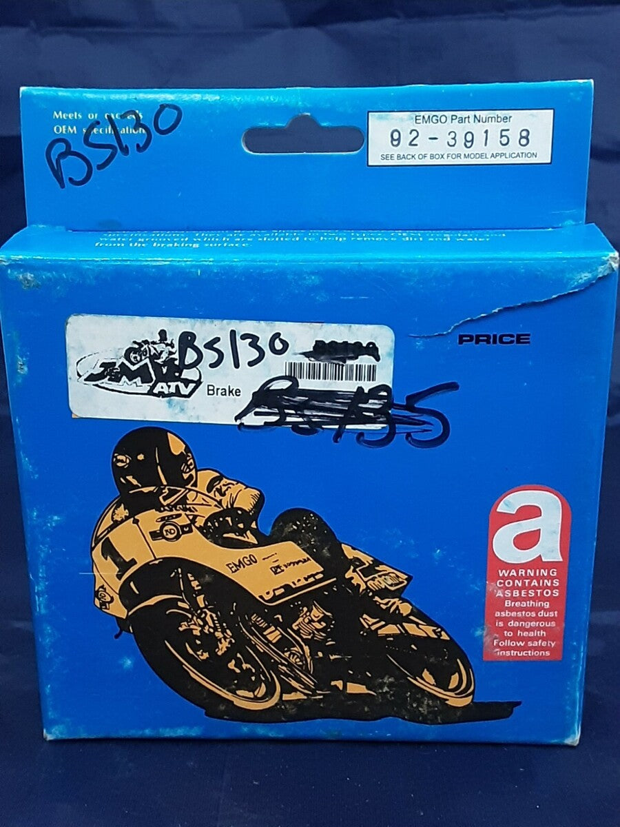 NEW EMGO REAR BRAKE SHOES 92-39158 HONDA MR175 CB125 XL175 CD185 ATC70