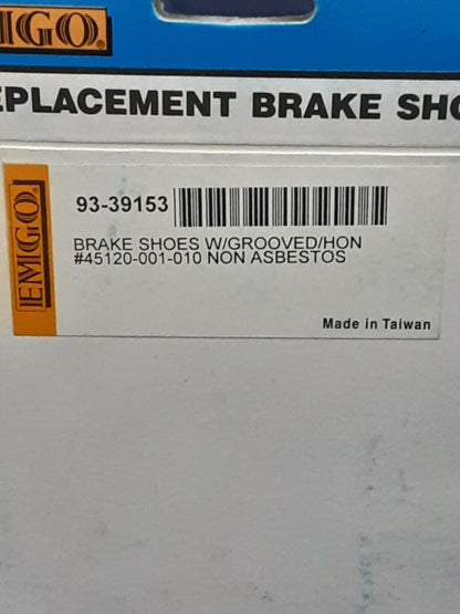 NEW EMGO BRAKE SHOES 93-39153 HONDA 45120-001-010
