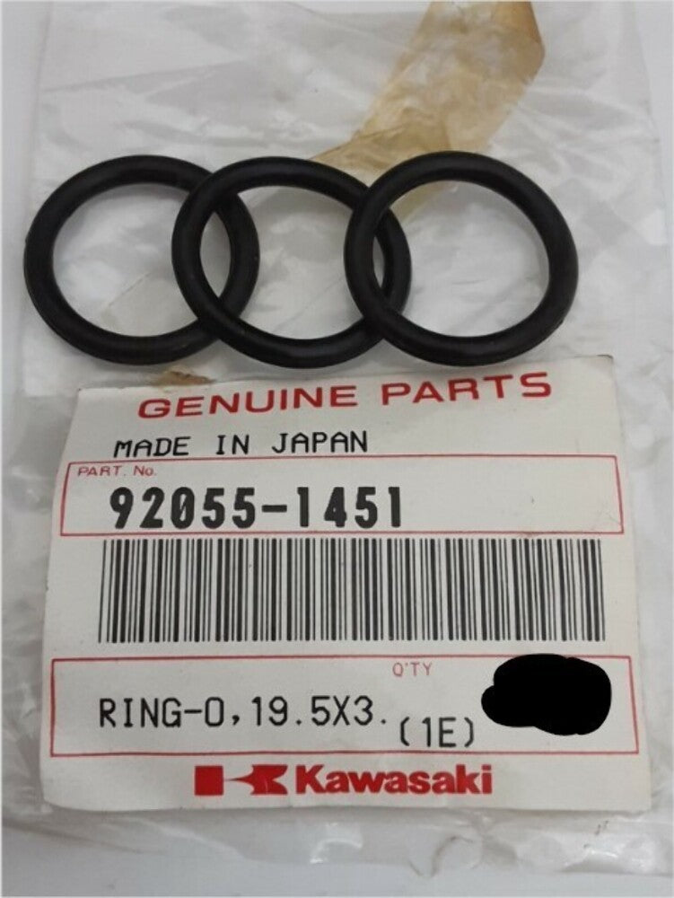 NEW GENUINE KAWASAKI 92055-1451 (QTY 3) RING-O, 19.5X3.0 Mule KAF540 KAF620