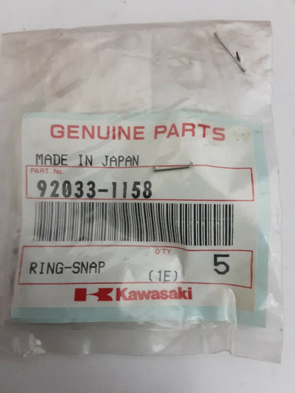 NEW GENUINE KAWASAKI 92033-1158 (QTY 5) RING-SNAP Bayou KLF300 Mule KAF620