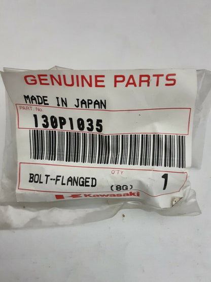NEW GENUINE KAWASAKI 130P1035 BOLT-FLANGED (QTY 7) Voyager ZN1300 KDX250 KLF400