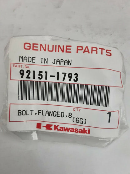 NEW GENUINE KAWASAKI 92151-1793 BOLT, FLANGED, 8X19 Prairie KVF650 KVF360 KSV700