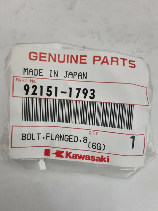 NEW GENUINE KAWASAKI 92151-1793 BOLT, FLANGED, 8X19 Prairie KVF650 KVF360 KSV700