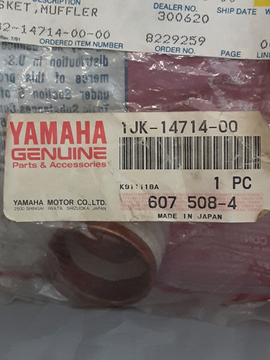 NEW GENUINE YAMAHA 1JK-14714-00 GASKET, MUFFLER FJ600 Big Wheel BW200 XJ700