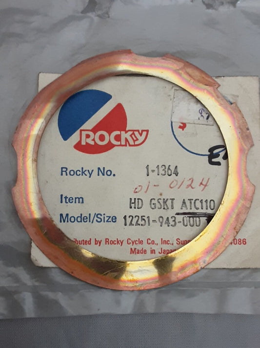 NEW ROCKY 12251-943-000 HONDA GASKET, CYL HD CYCLE ATC110 1979-1985