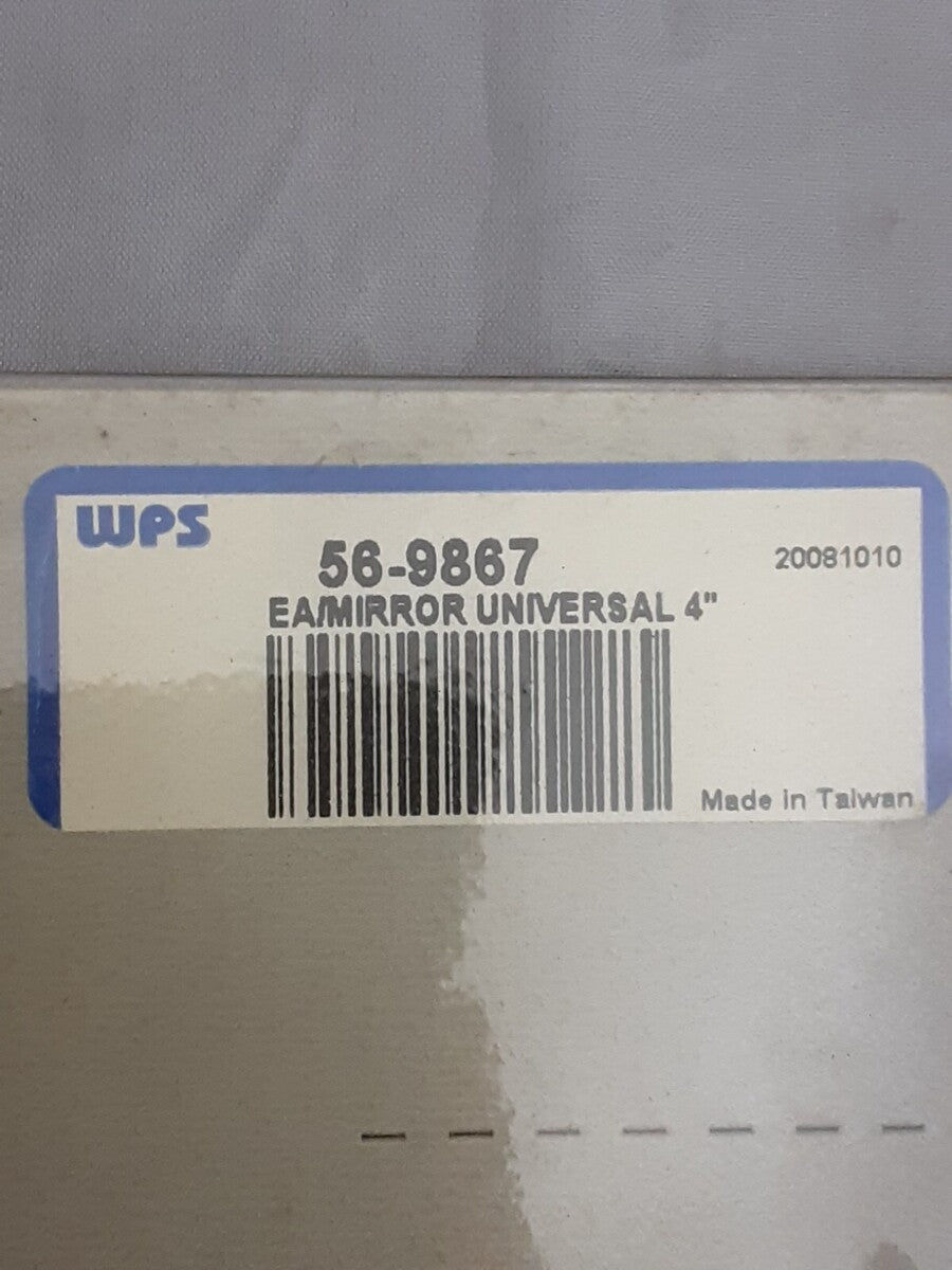 NEW GENUINE WPS 56-9867 4" Stamped Steel SHORT STEM Clamp-On Mirror