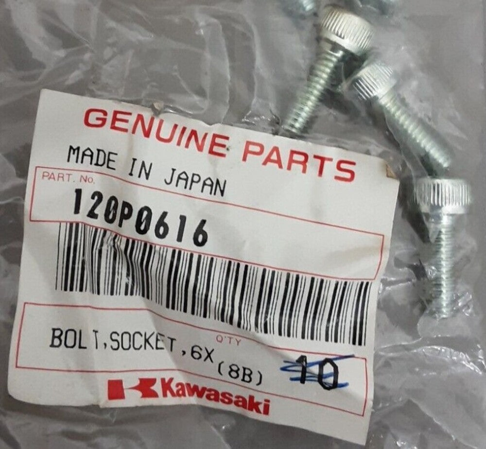 NEW GENUINE KAWASAKI 120P0616 BOLT SOCKET GPz ZX550 ZX750 1984-2020