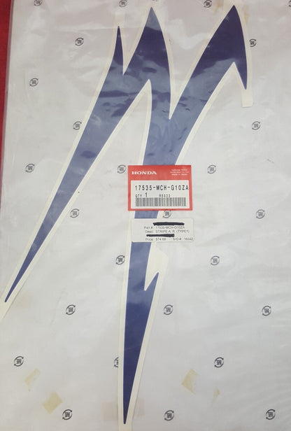 NEW GENUINE HONDA 17535-MCH-G10ZA Blue Stripe A R Type 1 2006 VTX1800F2