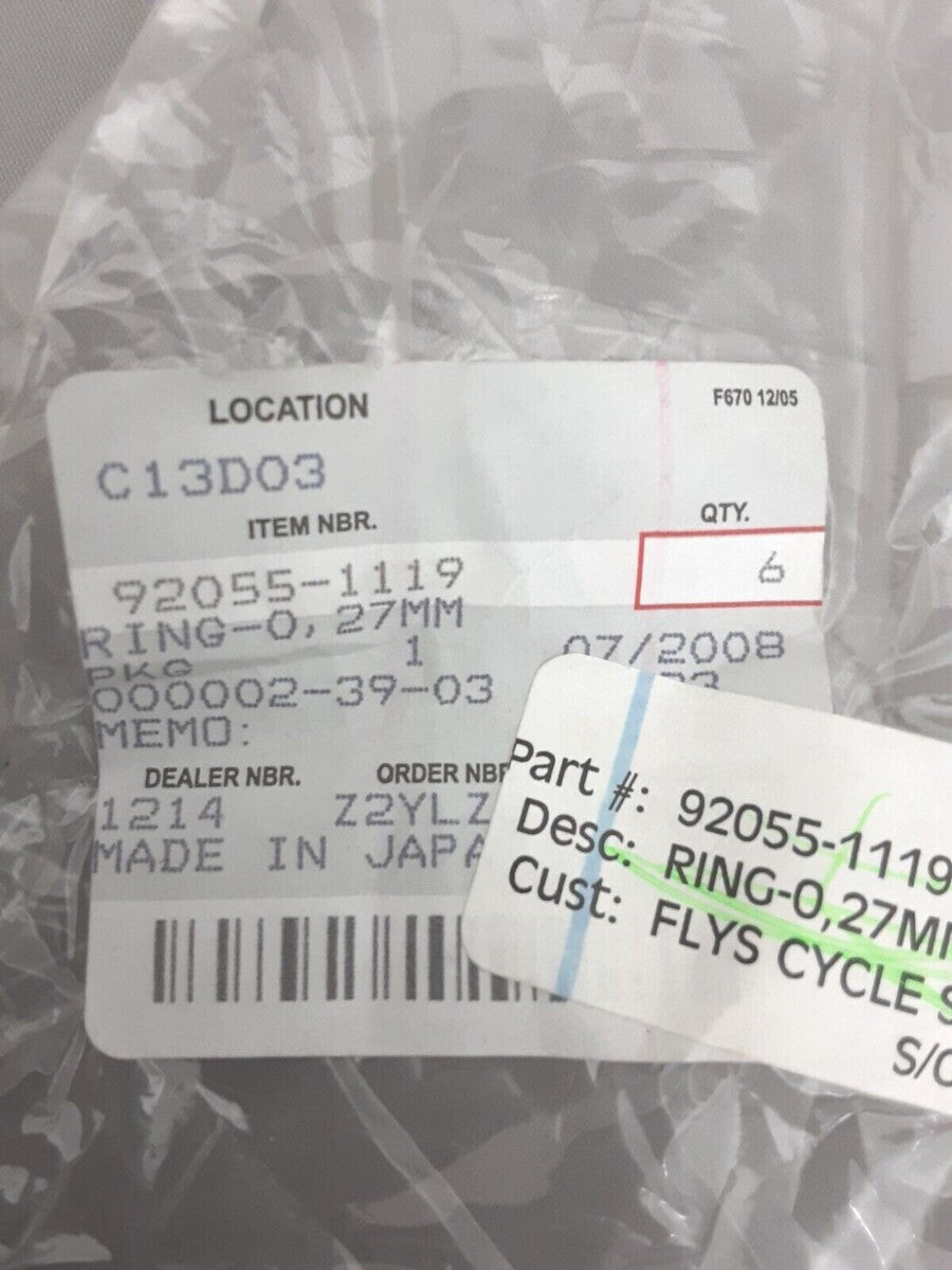 NEW GENUINE KAWASAKI 92055-1119 RING-0 LTD Shaft ZN700 Bayou KLF185 KLT160