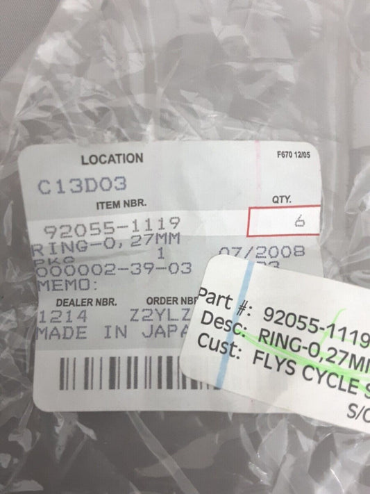 NEW GENUINE KAWASAKI 92055-1119 RING-0 LTD Shaft ZN700 Bayou KLF185 KLT160