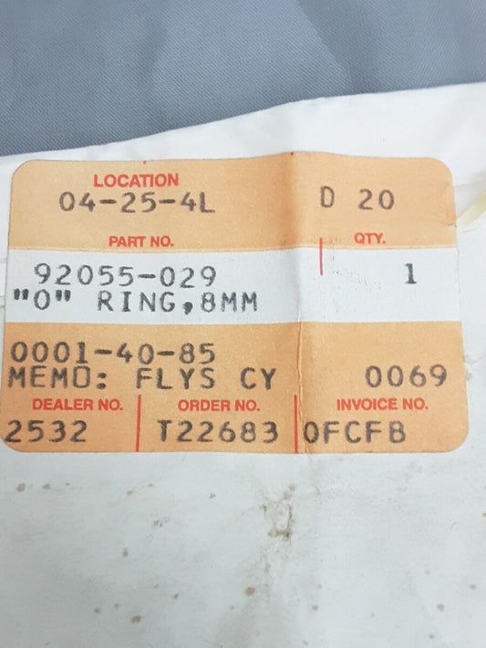 NEW GENUINE KAWASAKI 92055-029 0-RING 8MM KD80 KE100 Vulcan Drifter VN1500 KH125