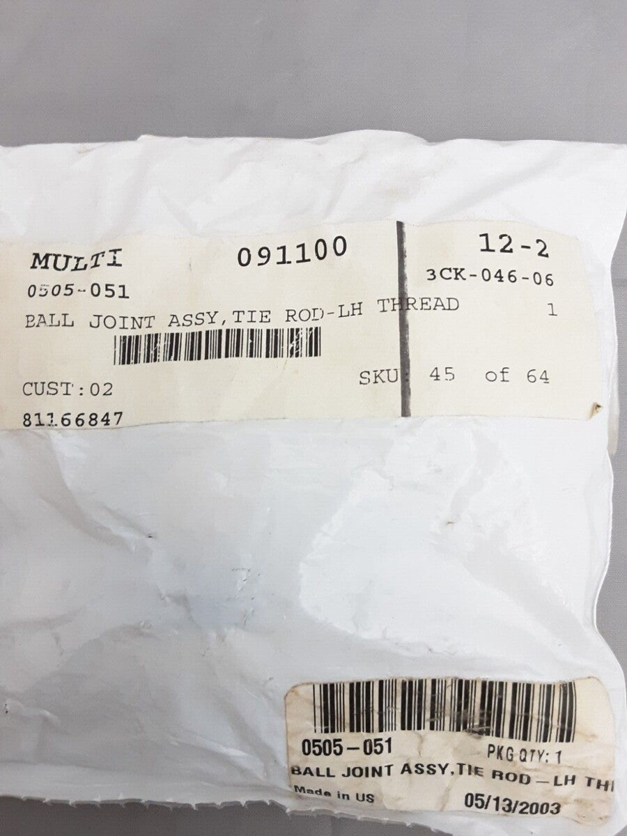 NEW GENUINE ARCTIC CAT 0505-051 BALL JOINT ASSY,TIE ROD-LH THREAD