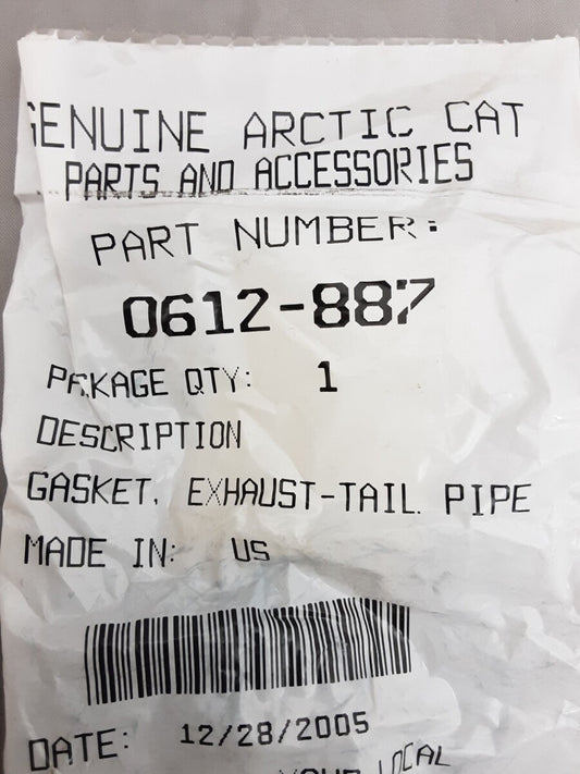 NEW GENUINE ARCTIC CAT 00612-887 GASKET,EXHAUST,TAIL PIPE 1.275 I.D. 300 250