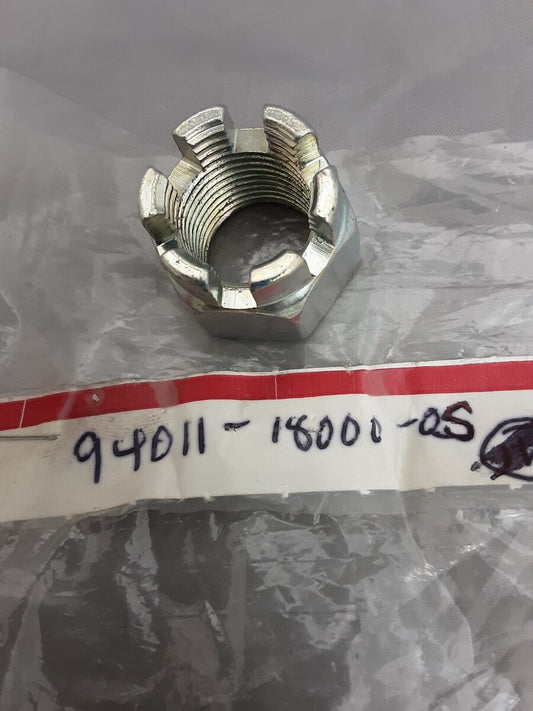 NEW GENUINE HONDA 94011-18000-0S NUT, CASTLE 18MM BIG RED ATC200 TRX200 1984