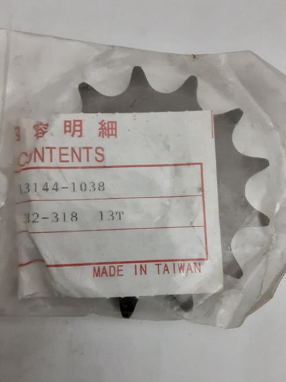 NEW GENUINE KAWASAKI 13144-1038 SPROCKET-OUTPUT 13T KLT200 Prairie KLT250 84-85