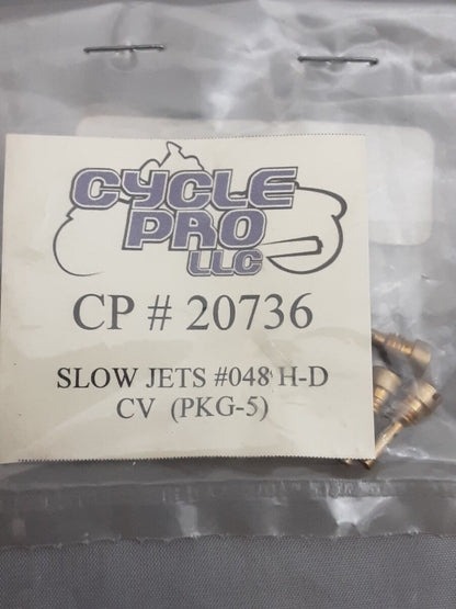 NEW Cycle Pro 20736 #48 Pilot Jets Big Twin 90-06/XL 88-06