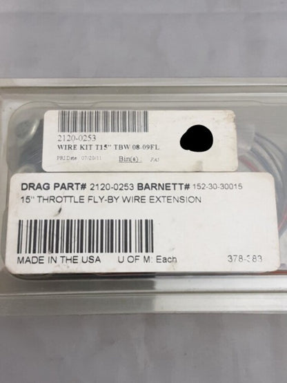 NEW BARNETT 152-30-30015 H-D 15" Throttle Fly-By Wire Extension.