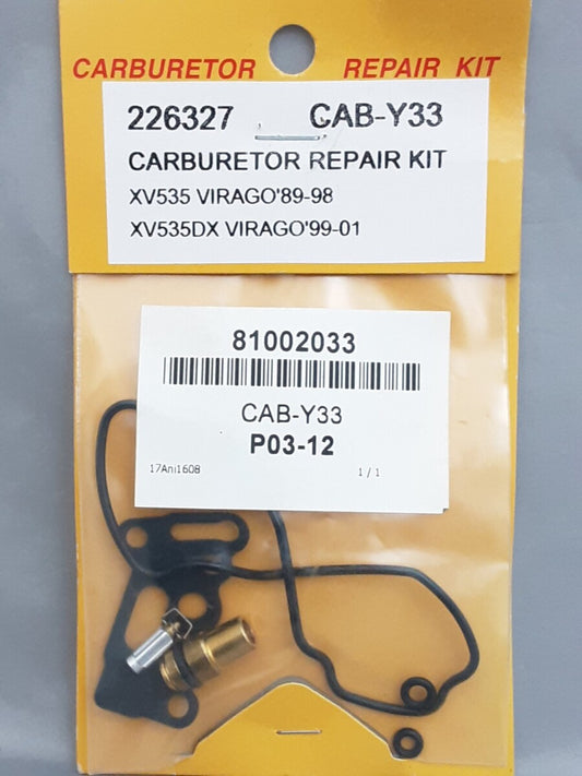 NEW YAMAHA CAB-Y33 Carb Repair Rebuild Kit VIRIGO XV535 89-98 XV535DX 99-01