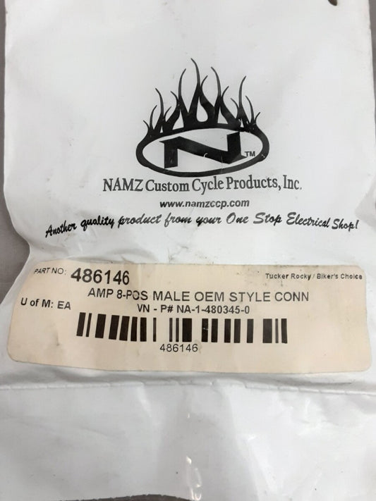 NEW NAMZ NA-1-480345-0 AMP Mate N Lock Male Connector 8 Position Harley-Davidson
