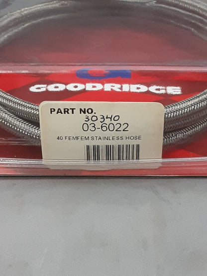 NEW GOODRIDGE 30340 40" FEM/FEM STAINLESS HOSE
