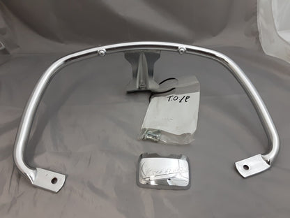 NEW GENUINE VESPA Handle Chrome Luggage Rack With Mount Cover GTS 50 125 250 300