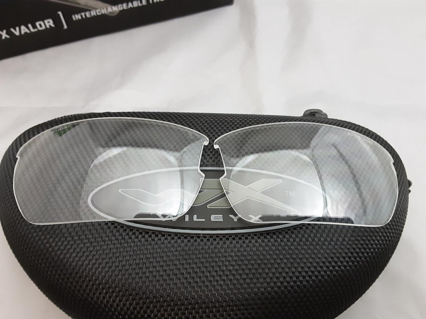NEW WILEY X VALOR APEL CLEAR REPLACEMENT LENS WITH CASE CH4701