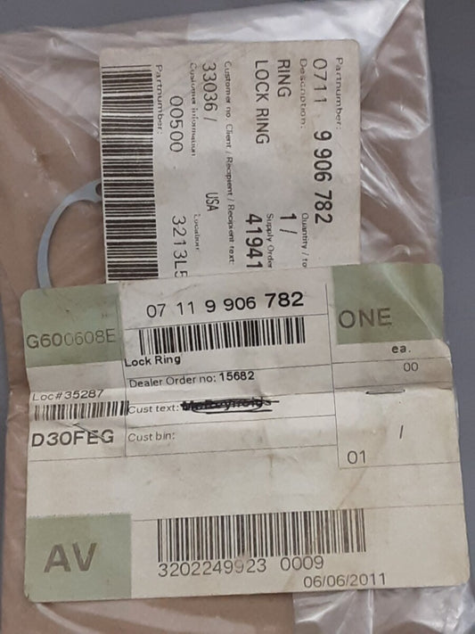NEW GENUINE BMW 07119906782 LOCK RING Dakar F650 Sertao G650